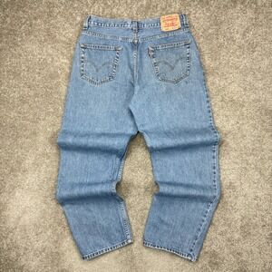 Vintage Y2K Levi's 550 Relaxed Fit Light Wash Jeans 35x32 (Fits 34x31)